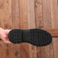 thumbnail image 6 of Women's Platform Loafers Wide Width, Patent Leather Metal Buckle Casual Shoes, British Style Chunky Sole Low Heel Dress Shoes, Black, 6 of 9