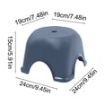 thumbnail image 3 of Low Stool with Non-Slip Base, Bathroom Shower Seat, Sturdy Plastic Stepping Stool for Adults, Space-Saving for Living Room Kitchen, 3 of 6
