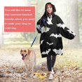 thumbnail image 4 of Wearable Oversized Blanket,Halloween Bat Silhouettes Wearable Blanket Hoodie for Adults,Cozy Hooded Blankets with Super Pockets,Super Warm Fuzzy Pullover for Women & Men, 4 of 6