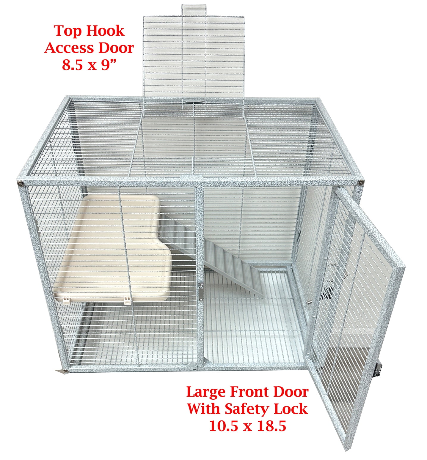 LARGE Two Story Double Unit Small Animal Critter Hamster Habitat Mouse Rat Gerbil Home Guinea Pig House Tight 1/2-inch Wire Spacing Rolling Cage for Ferret Chinchilla Sugar Glider Hedgehog