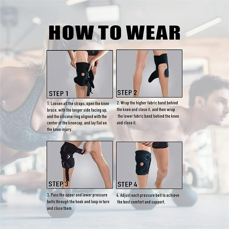 Buy Ion Clad Open Patella Gel Wrap Adjustable X Straps Knee Brace  Support–ACL Meniscus Tear, Arthritis, Tendonitis Compression Stabilizer  Sleeve for Men Women for Relief Recovery,Sports,Running(One Size Fits All)  Online at Low