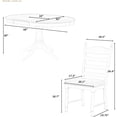 thumbnail image 4 of JERFIT Farmhouse Dining Table Set for 4, Retro Extendable Round Kitchen Table with 4 Upholstered Chairs, Solid Wood Expandable Dining Set in Off White, 4 of 10