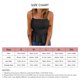 thumbnail image 5 of Top de tiras para mujer, dobladillo fruncido con volantes, corte ajustado, Top de verano sin mangas para mujer para citas diarias en la playa, negro M, 5 of 5