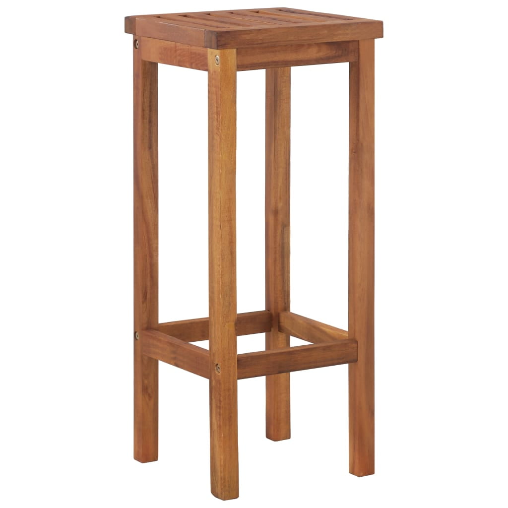 2Pcs Bar Chairs, 30" High Wood Barstools for Indoor Outdoor