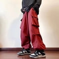 thumbnail image 6 of Men's Pants Elastic Waist Hip Hop Streetwear Fashion Jogger Harem Trousers Man Casual Sweatpants Male Pants Black, 6 of 6