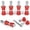 Red, variant on Navellon Golf Cart Rear Leaf Spring Polyurethane Bushings Kit with Screws Nuts for 1994-Up EZGO TXT/Medalist and 1981-Up Club Car DS Gas/Electric, Replace OEM #70289-G01 70291-G02 1015583,Red