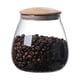 thumbnail image 2 of Lata de vidrio con tapa de madera, frasco de vidrio transparente para frijoles, arroz, mermeladas, galletas y dulces., 2 of 14