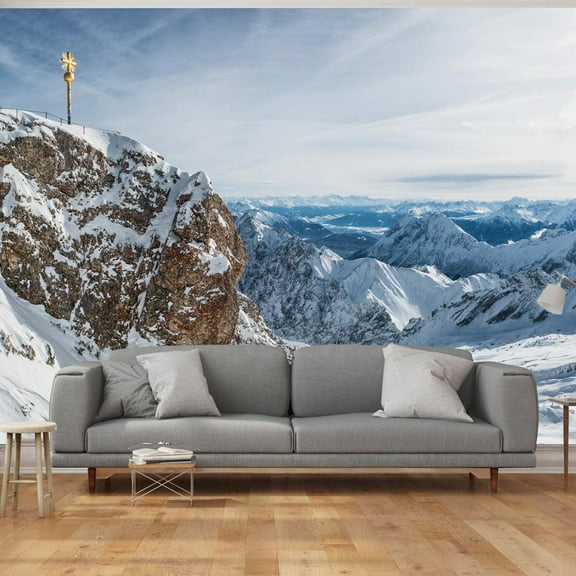 Tiptophomedecor Landscape Wallpaper Wall Mural - Alps Zugspitze