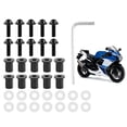 thumbnail image 3 of Filfeel Motorcycle Windscreen Bolt Kit Windshield Stainless Steel Installation Kit Black Screws Wellnuts Washers For Windshields Replacing, 3 of 8