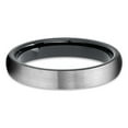 thumbnail image 2 of 4mm Black Tungsten Ring,Silver Tungsten Ring,Engagement Ring,Tungsten Carbide Ring,Silver Tungsten Band, 2 of 4