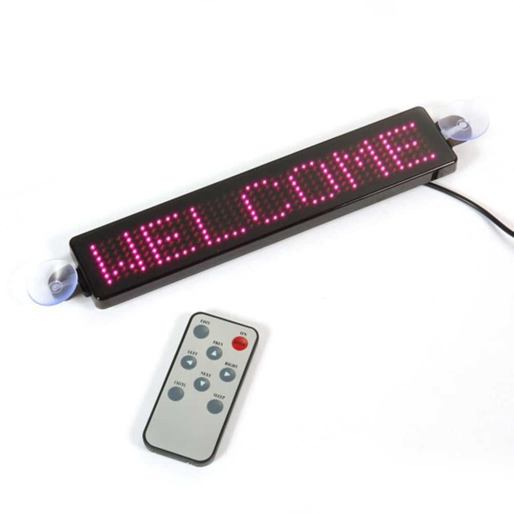 12V Car Red LED Programmable Message Sign Scrolling Style Display Board Control 