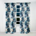 thumbnail image 2 of Designart "Nautical Floral Patterns In Maritime Blues" Cottage Blackout Curtain Single Panel, 2 of 4
