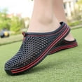 thumbnail image 2 of HNMKIU Mens Slippers Couples Fashion Solid Color Closed Toe Slippers for Men and Women Comfortable Breathable Outdoor Use Mens Shoes Black,6.5, 2 of 9