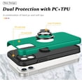thumbnail image 4 of Shockproof Case for iPhone 11 6.1 inch, [Built-in Camera Cover] Military Grade Phone Case Cover with Embedded Metal Ring Stand Kickstand [Support Magnetic Car Holder] for iPhone 11, Green, 4 of 13