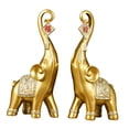 thumbnail image 4 of Estatua de elefante de la buena suerte con trompa, decoración decorativa Dorado, 4 of 9