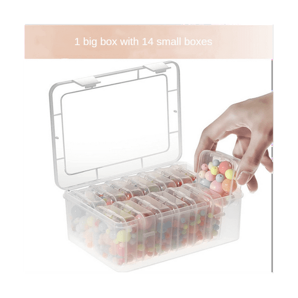 Small Storage Box with Lid Small Plastic Clear Box Plastic Storage Container Box Empty Mini Organiser for Small Items