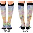 thumbnail image 2 of Coolnut 1 Pair Watercolor Spring Compression Socks 20-30mmHg Knee High Women Socks Tube Athletic Stockings for Men Sport Soccer Running Cycling Medical Nurse Winter Travel Gift, 2 of 7