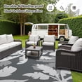 thumbnail image 4 of VUNATE Outdoor Rug Carpet 8'x10' Waterproof Reversible Patio Rug Portable Indoor Outdoor Rug Plastic Straw Rug for Beach RV Camping Garden Picnic Deck Backyard Tropical Porch Decor Gray, 4 of 8