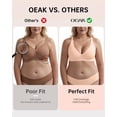 thumbnail image 4 of Sujetador cómodo inalámbrico Deep V de Bra OEAK Semolina S para mujer, 4 of 7