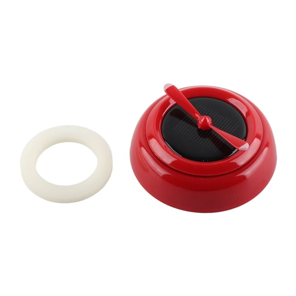 Ambientador para coche con energía solar, diseño de hélice autorrotativa, difusor de aromaterapia metálico resistente para vehículo, color rojo