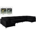 thumbnail image 2 of Meridian Furniture Julia Black Velvet Modular Sectional (7 Boxes), 2 of 2