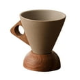 thumbnail image 3 of CoudarTitie Cone Shape Coffee Cup Ceramic Tea Cup, Drinking Mug with Handle, Base Cone Shape S Bead base, 3 of 9