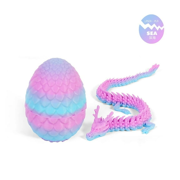 1pc 3D Printed Dragon Egg With Dragon Full Articulated Dragon Modle Movable Rotatable Articulated Desktop Ornament