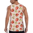 thumbnail image 3 of Easygdp Strawberries Men's Tank Top, Sleeveless Muscle T Shirts, Breathable, Quick-Dry, Loose for Gym, Running, Fitness - 3X-Large, 3 of 9