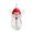 Reindeer Snowman, variant on Reindeer Snowman Shaped Glass Straw Cup, Transparent Christmas Drinkware with Red Hat & Antlers, Festive Gift for Xmas