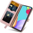 thumbnail image 4 of Compatible with Samsung Galaxy A51 5G Wallet Case, Galaxy A51 5G Case Leather with Card Holder Magnetic Kickstand Wrist Strap Shockproof Case for Samsung Galaxy A51 5G Life Tree Rose Gold, 4 of 7