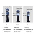 thumbnail image 3 of Advancent Paquete de 3 fundas para palos de Golf de Iron Driver, cubiertas de cabeza de putter de número 135 de punto, funda protectora Type5 NO5, 3 of 6