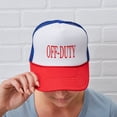 thumbnail image 6 of CafePress - Off Duty (Red) - Trucker Hat - Polyester Foam Front and Nylon Mesh Weave Back, 6 of 10