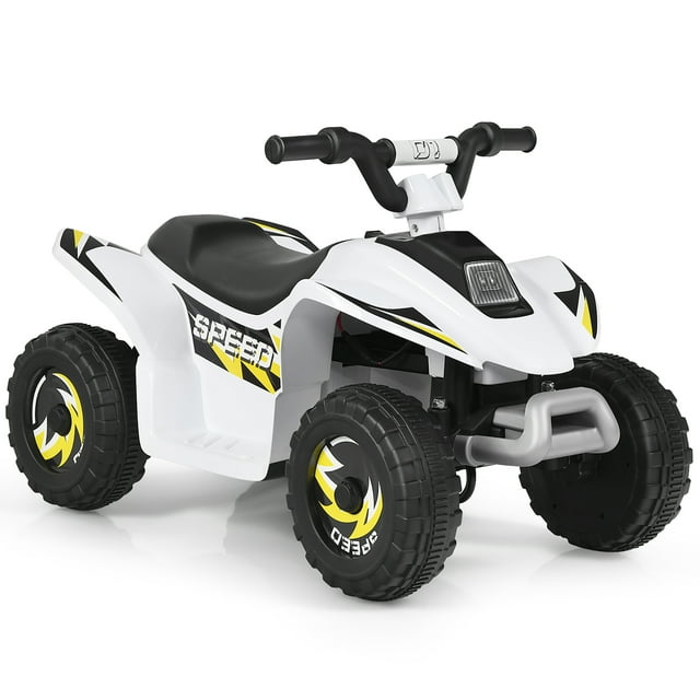 Costway 6V niños Quad eléctrico ATV 4 ruedas paseo en juguete niños pequeños adelante y atrás blanco