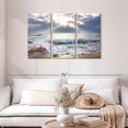 thumbnail image 2 of Elephant Stock Ocean At Sunrise Wall Art - Horizontal Multi Panel Canvas - Living Room Wall Decor - Beach Multi Panel - Beige And Blue Decor - 45" x 28", 2 of 8