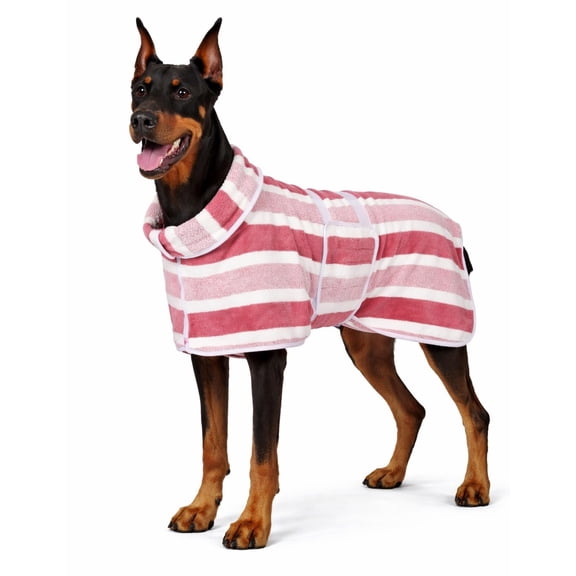 Soft Skin-Friendly Pet Drying Robe, Absorbent Microfiber Dog Bathrobe & Loungewear, 4 Colors for Small to Large Dogs Post Bath Use