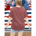 thumbnail image 3 of Anbech Patriotic USA Flag Women Plus Shirts Graphic 4th of July Tee Independence Day Tunic Tshirts, 3 of 5