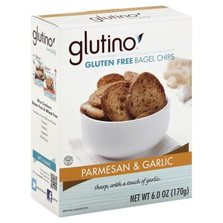 GlutinoÂ® Parmesan & Garlic Gluten Free Bagel Chips 6.0 oz. Box - Walmart.com