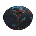 thumbnail image 2 of Round Bar Stool Seat Covers, Blue and Red Roses Artwork Elastic Round Chair Cover Stool Seat Slipcover Bar Stool Cushions Round Pad for 12-14 inch, 2 of 7