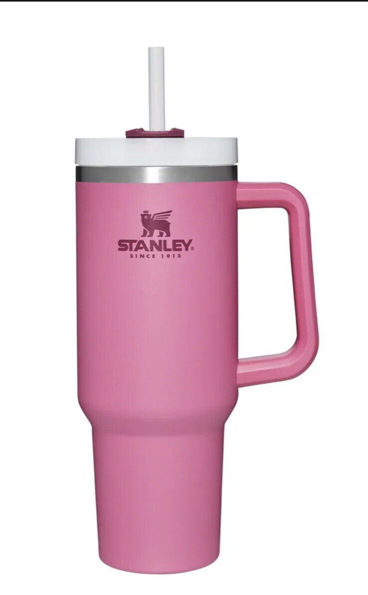 Stanley 40 Oz Tumbler With Handle - Stanley Tumbler - Stylish Stanley  Tumbler - Pink Barbie Citron Dye Tie