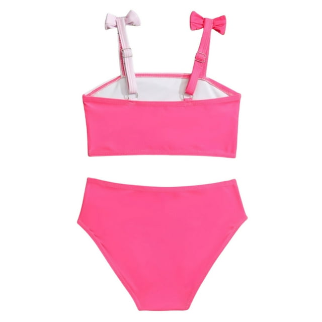 Hiiyo Maillots de Bain pour Petites Filles Ensemble Bikini Patchwork Maillot de Bain Coloré, 2 Pcs