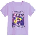 thumbnail image 4 of K pop Demon Chandail pour Filles, T-Shirt Graphique Mignon avec Dessin Animé, T-Shirt Tendance et Drôle, Chandail pour Enfants, Hauts Roses, Manches Courtes, Col Ras du Cou, 4 of 5