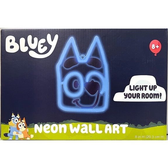 Bluey Neon Wall Art 5.5 x 8.1 Battery Operated Neon Signs