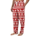 thumbnail image 4 of JGNGSHN Mens Big and Tall Christmas Pajamas Pants Soft Retro Boho Sleep Lounge Pants Warm Sleepwear Pants PJ Bottoms with Pockets and Button Fly, 4 of 7