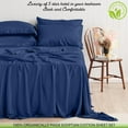 thumbnail image 2 of ABORN 300 Thread Count Organic Cotton Bedsheet 6 PC Alaskan King Mediterranean Blue 15" Deep Pockets, 2 of 7