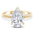 thumbnail image 5 of Rosec Jewels 4 Ct Lab Grown Diamond Big Engagement Ring (IGI Certified, E-VS1 Grade), 14K Yellow Gold, US 10.00, 5 of 9