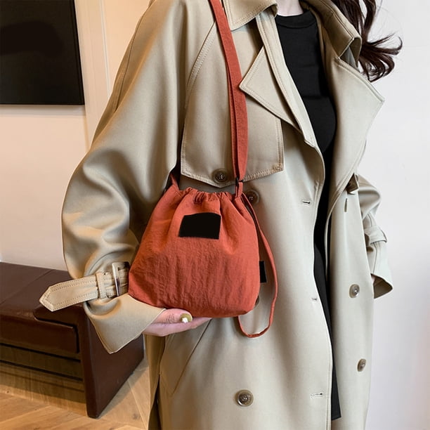 Bolso de hombro para mujer, color naranja
