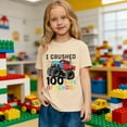thumbnail image 5 of YUEHUA Kid Boys 100 Days of School T Shirt Cartoon Truck Print 100th Day of School T-Shirt, 5 of 7