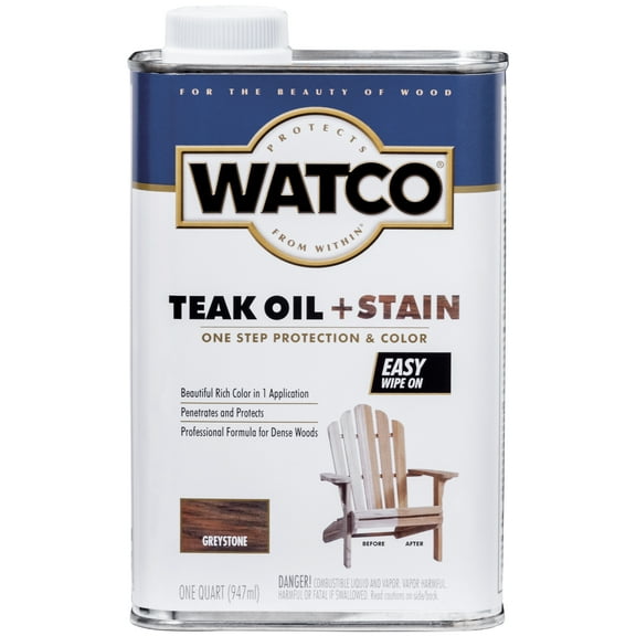 4 Pack, Greystone , Watco Teak Oil Stain - 348759, Quart