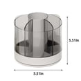 thumbnail image 3 of HengDidi Desk Pencil Pen Organizer & 360° Rotating Caddy 5.5x5.5x5.5in Plastic 6 Compartments, Space-Saving Desktop Storage for Makeup Tools/Supplies,Multi-Purpose Organizer for Home/Office/Dorm, 3 of 7