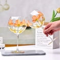 thumbnail image 6 of 21.6Oz Large Glass Goblet, Colorful Hand Painted Flower Stemmed Wine Glasses, 6 of 7
